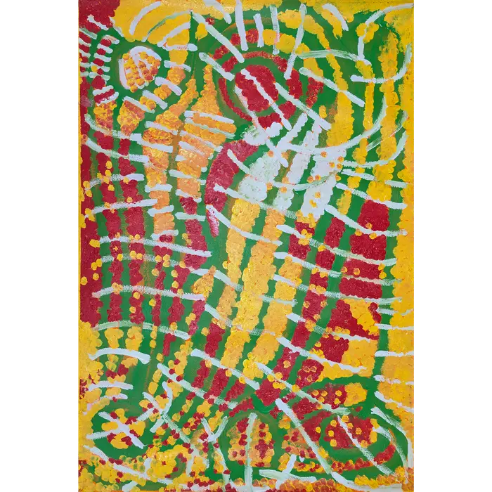 Lorna Naparrula Fencer, Bush Potato, 2000, synthetic polymer paint on canvas, 98 x 67 cm