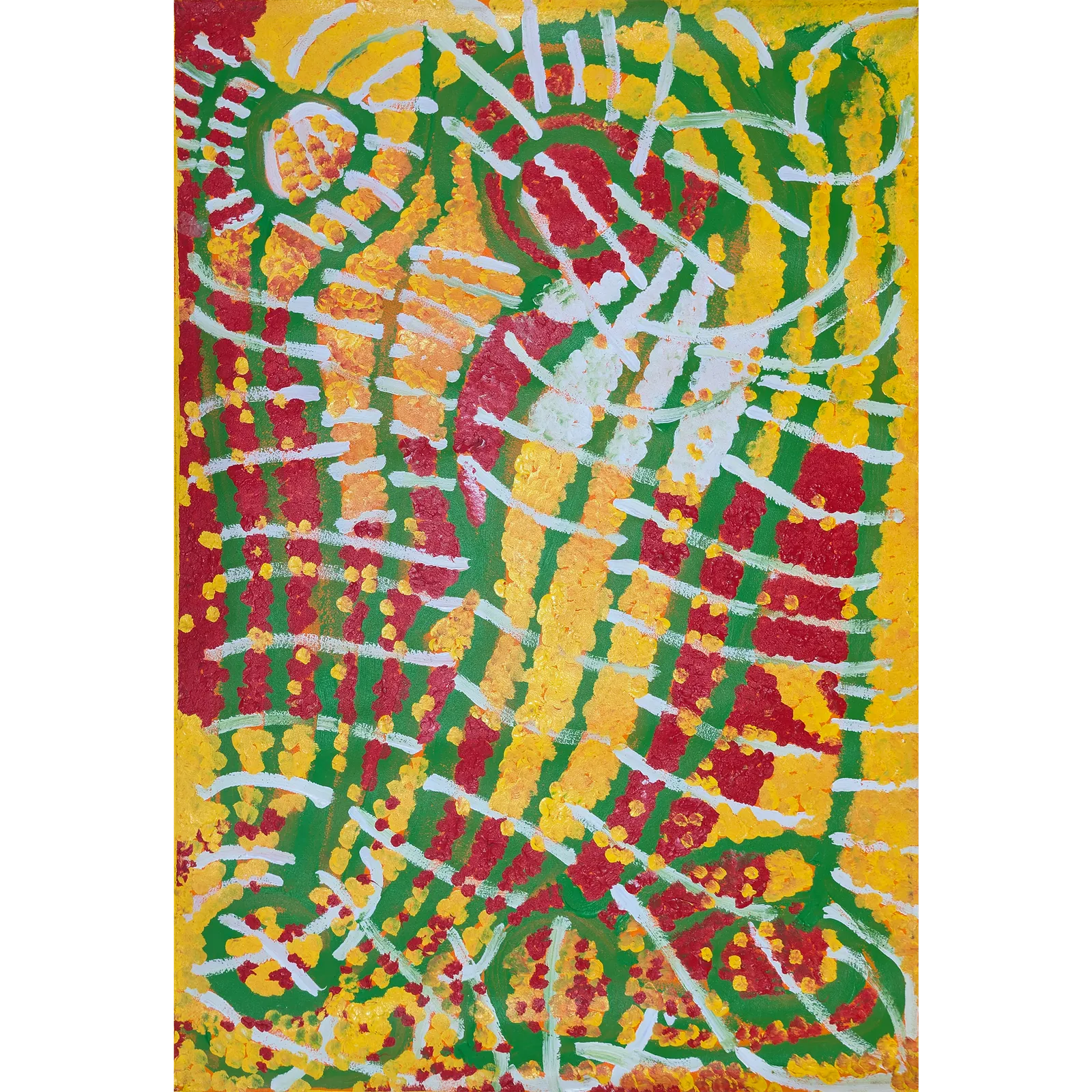 Lorna Naparrula Fencer, Bush Potato, 2000, synthetic polymer paint on canvas, 98 x 67 cm