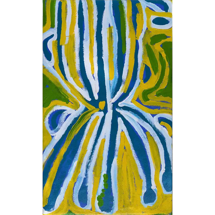 Lorna Naparrula Fencer, Bush Potato, 2001, synthetic polymer paint on canvas, 75 x 52 cm