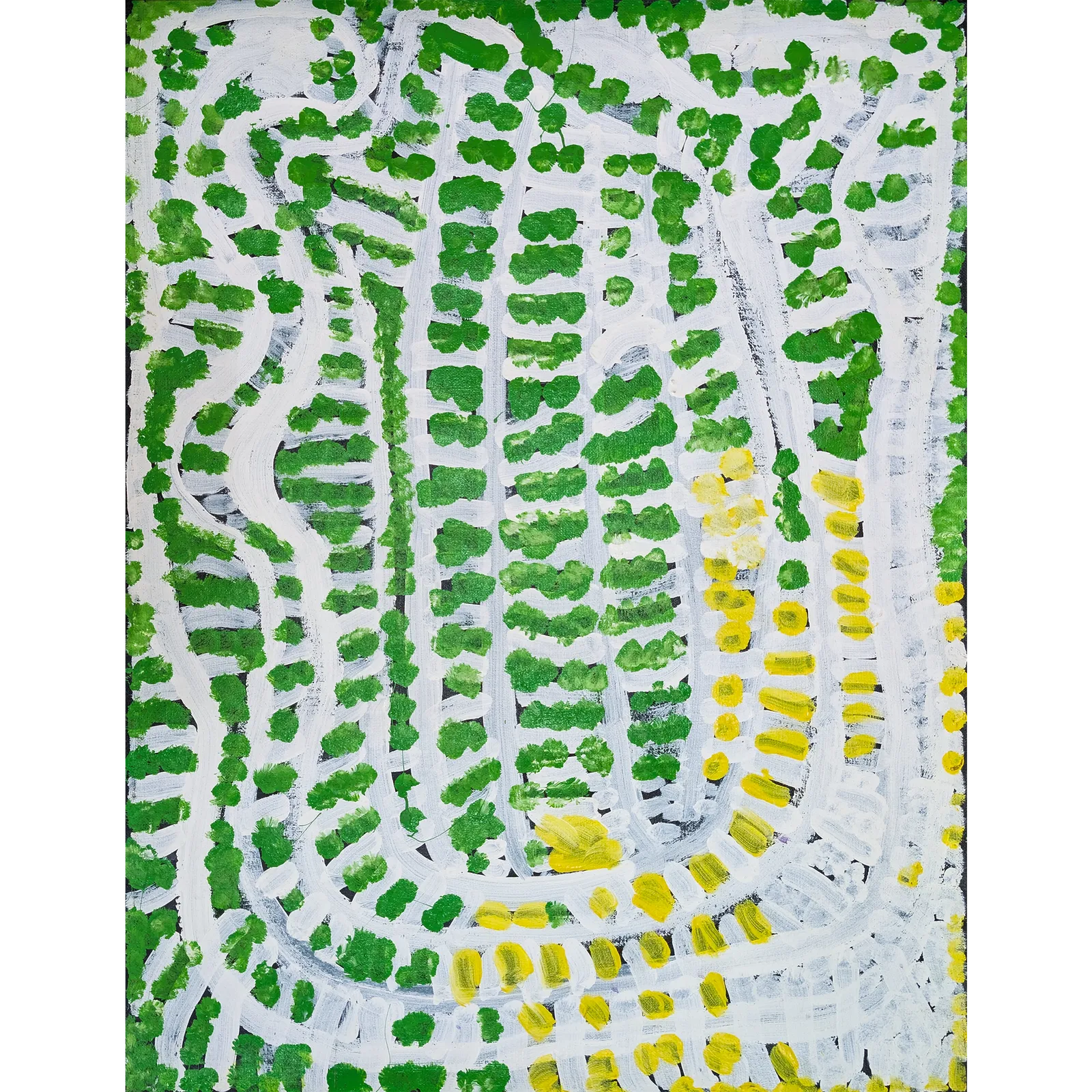 Lorna Naparrula Fencer, Water Dreaming, 2000, synthetic polymer paint on canvas, 80 x 60 cm