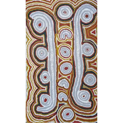 Liddy Nakamarra Nelson, Bush Yam, 2000, synthetic polymer paint on canvas, 137 x 83cm