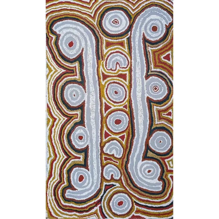 Liddy Nakamarra Nelson, Bush Yam, 2000, synthetic polymer paint on canvas, 137 x 83cm
