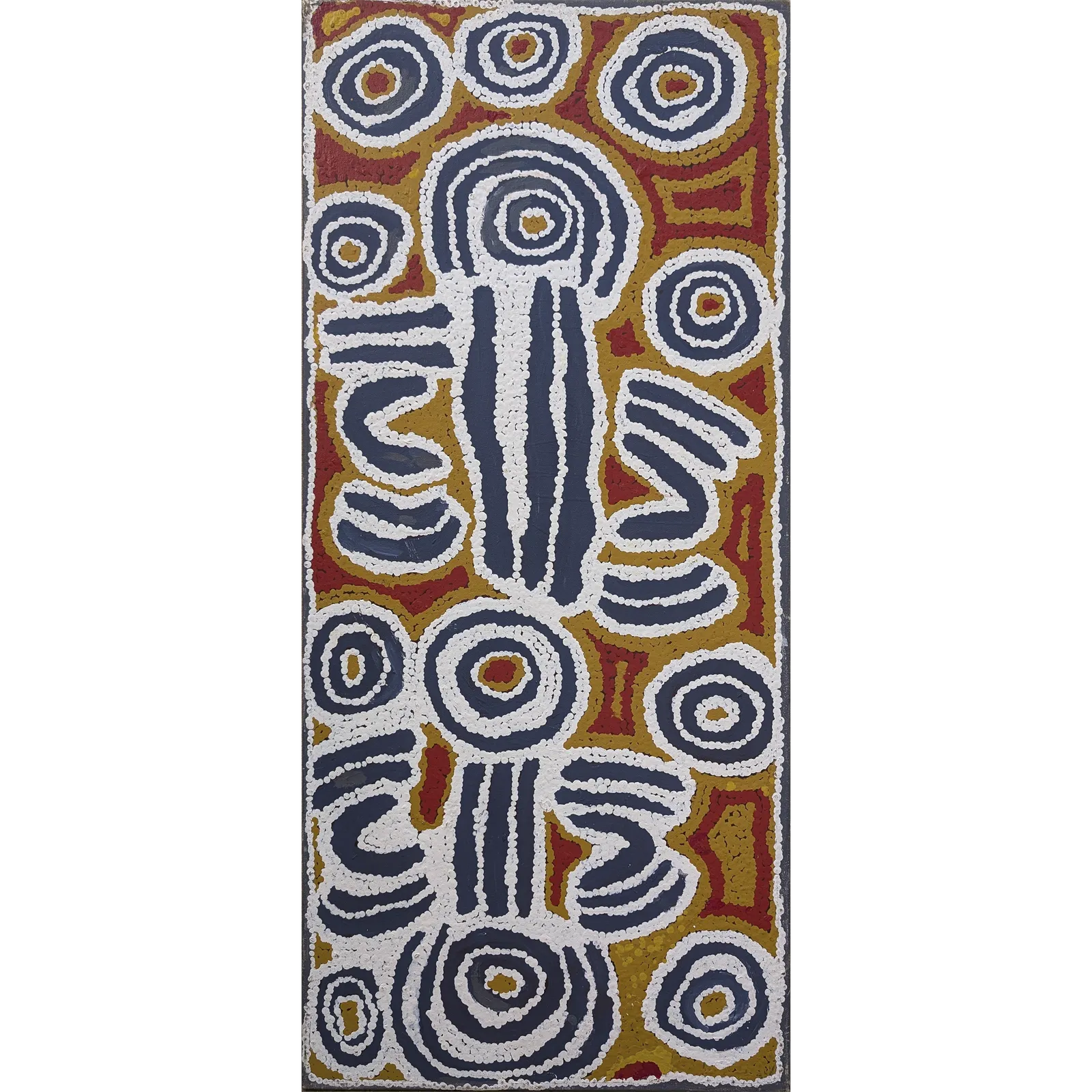 Liddy Nakamarra Nelson, Yurmupa - the big potato, 2000, synthetic polymer paint on canvas, 84 x 38cm