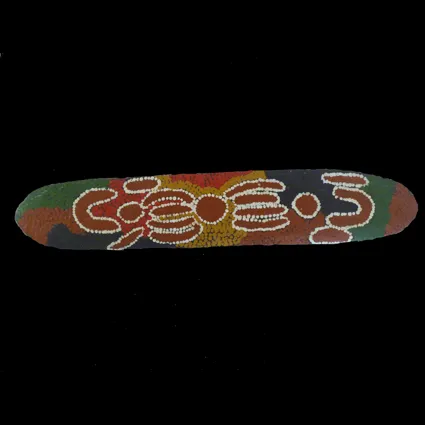 Artist Once Known, Dancing Board, natural earth pigments on wood, 53 x 10cm