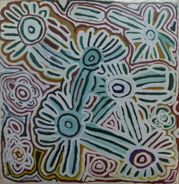 Lily Nungarayi Hargraves, Women’s Dreaming, 2000, synthetic polymer paint on canvas, 140 x 134cm