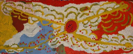 Lorna Naparrula Fencer, Bush Potato (Yarla), 2000, synthetic polymer paint on canvas, 122 x 45cm