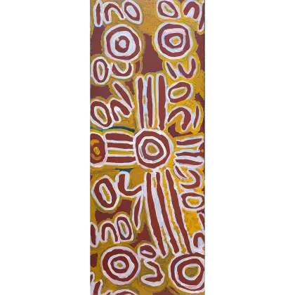 Liddy Nakamarra Nelson, Bush Potatoes (Purda), 2000, synthetic polymer paint on canvas, 122 x 53cm