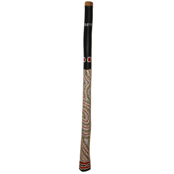 Clifford Possum Tjapaltjarri, Didgeridoo, synthetic polymer paint on wood, 148 x 12