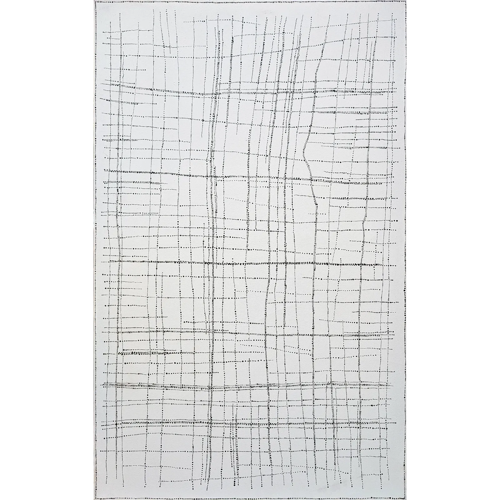 Dorothy Robinson Napangardi, Salt on Mina Mina, 2005, synthetic polymer paint on Belgian linen, 122 x 76 cm