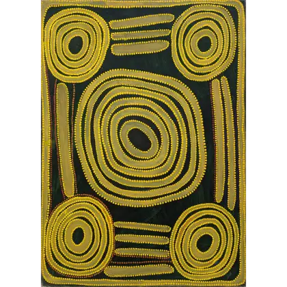 Jimmy Nerrimah, Tapping Sticks, 2003, synthetic polymer paint on canvas, 79 x 60 cm
