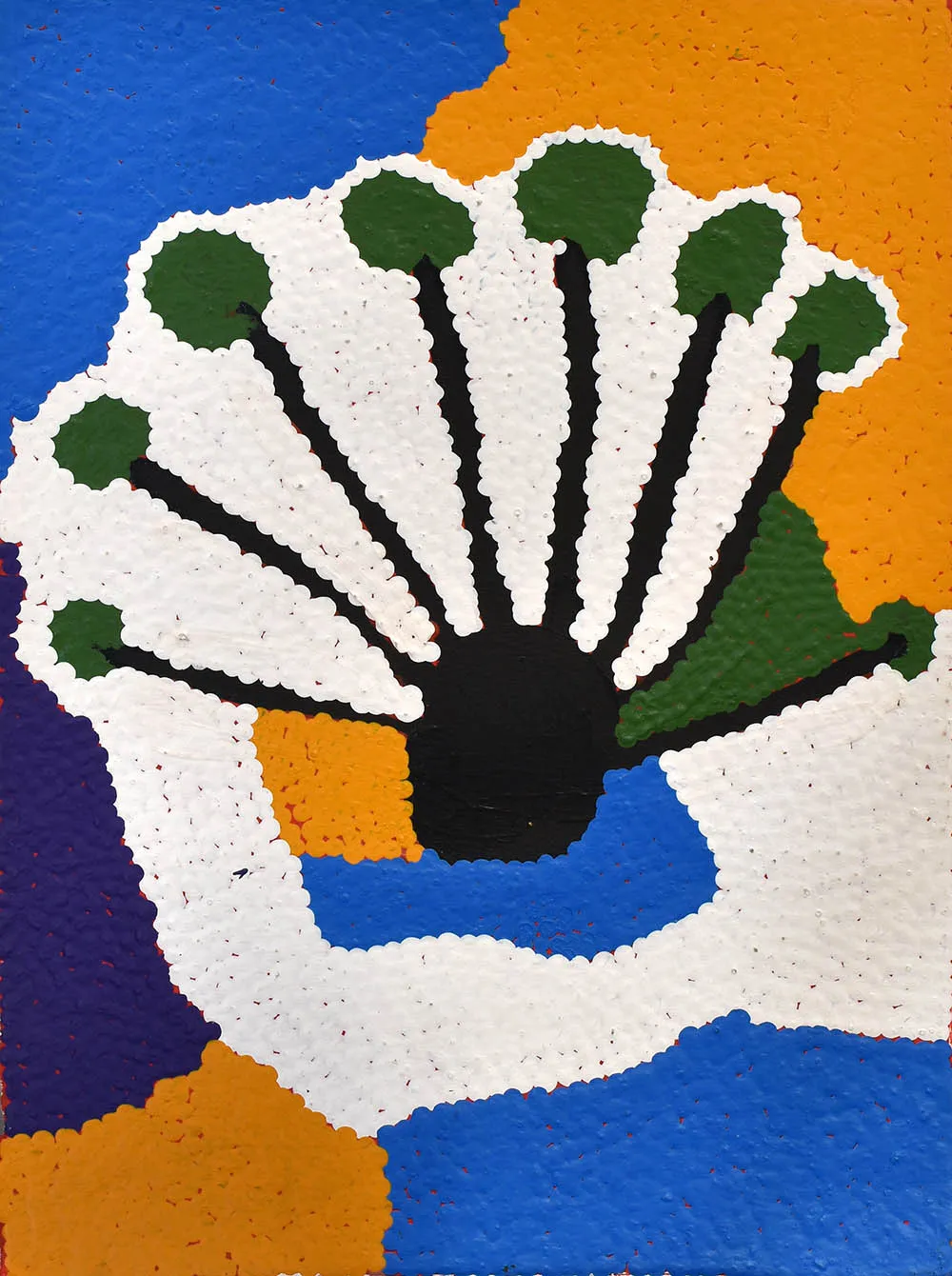 Peggy Napaljarri Rockman, Conkerberry (Bush Plum) Tree, 2004, synthetic polymer paint on paper, 25 x 35 cm