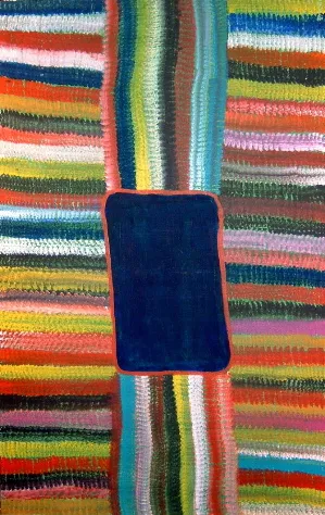 Barney Ellaga, Wurtbindi, synthetic polymer paint on linen, 128 x 91 cm