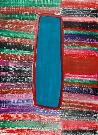 Barney Ellaga, Dum Ngun Ngata Nyana, 2003, synthetic polymer paint on linen, 80 x 58cm