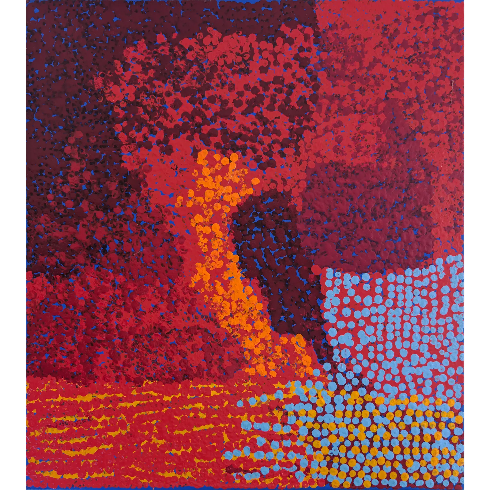 Yannima Tommy Watson, Untitled, 2014, synthetic polymer paint on Belgian linen, 76 x 83 cm