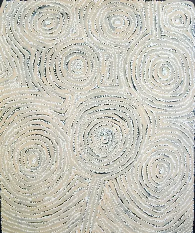 George Ward Tjungurrayi, Tingari, synthetic polymer paint on canvas, 96 x 80 cm