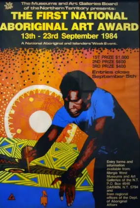 Ray Young, First Aboriginal Art Award Poster, 1984, limited edition screenprint on paper, 59 x 45 cm