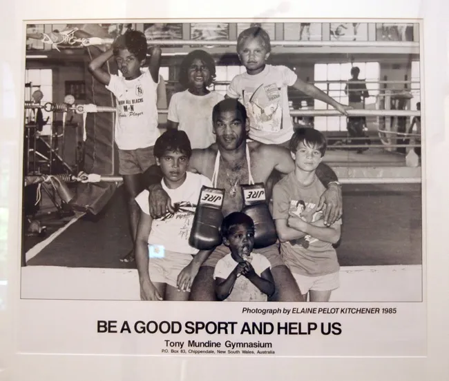 Elaine Syron Pelot, Tony Mundine Gym, The Block, Redfern, 1985, digital reproduction print on paper, 70 x 62 cm