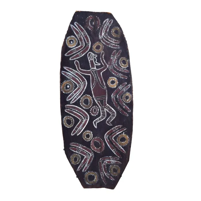 Nym Bunduk, Bark from Port Keats, c. 1960, natural earth pigments on bark, 66 x 25.5 cm