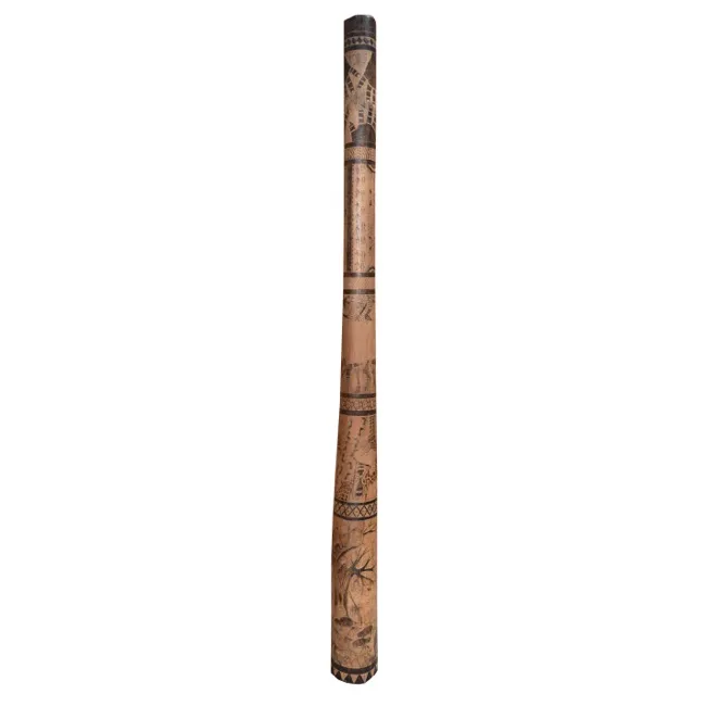 Bluey Roberts, Didgeridoo, 0.2, ? burnt and carved Eucalyptus Sp., 149 x 11 cm