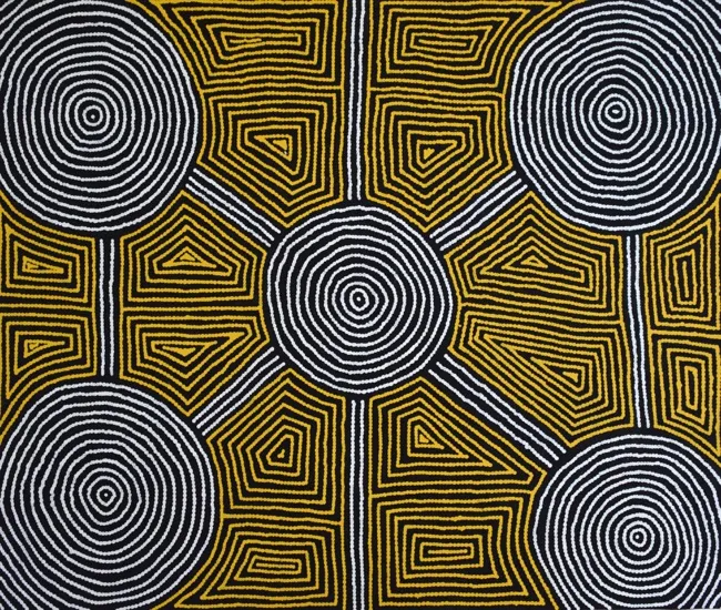 Artist Once Known, Tingari, 0.1995, synthetic polymer paint on canvas, 126 x 154 cm