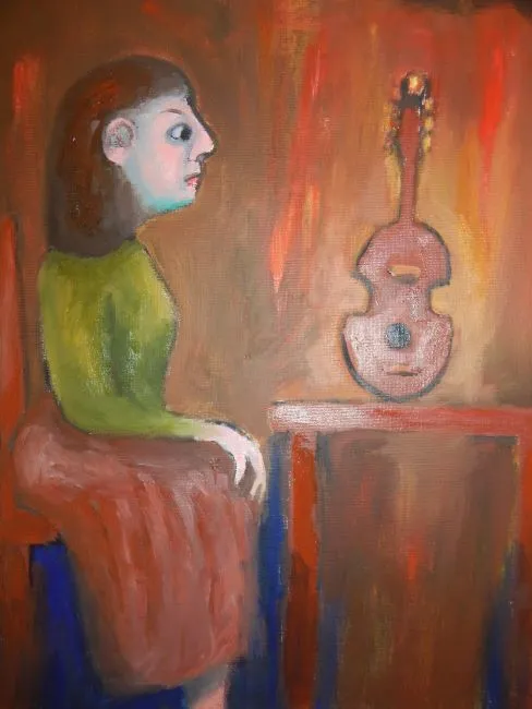 Jacob Karumapuli Stengle, Jewish Story III, 2017, oil on canvas board, 31 x 41 cm