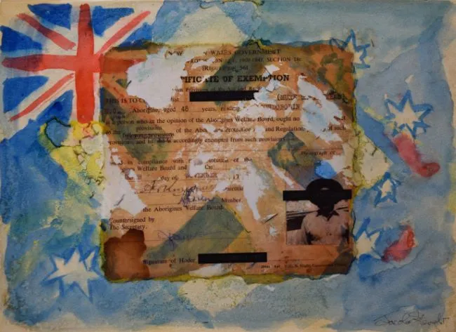 Jacob Karumapuli Stengle, Exemption Card, 2017, 30 x 41 cm