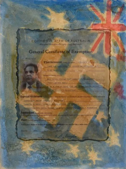 Jacob Karumapuli Stengle, Exemption Card, 2017, 30 x 41 cm