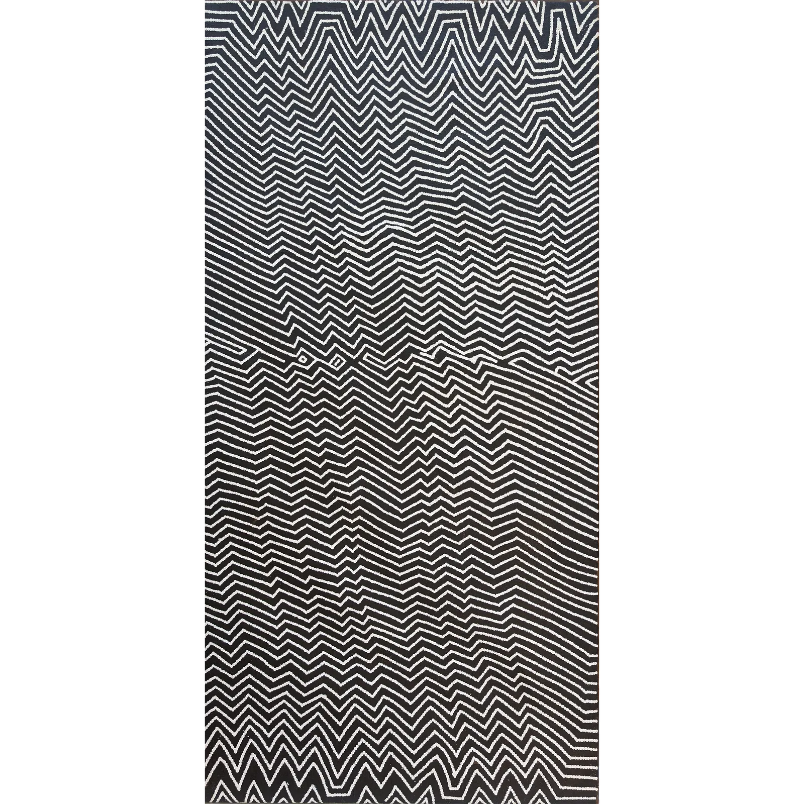 Roslyn Dixon, Root system-rivers and creek bed, 2004, synthetic polymer paint on canvas, 60 x 121cm