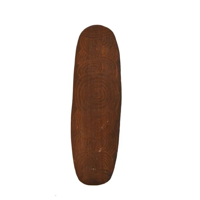 Artist Once Known, Carved Churinga, carved wood, 26 x 8 cm