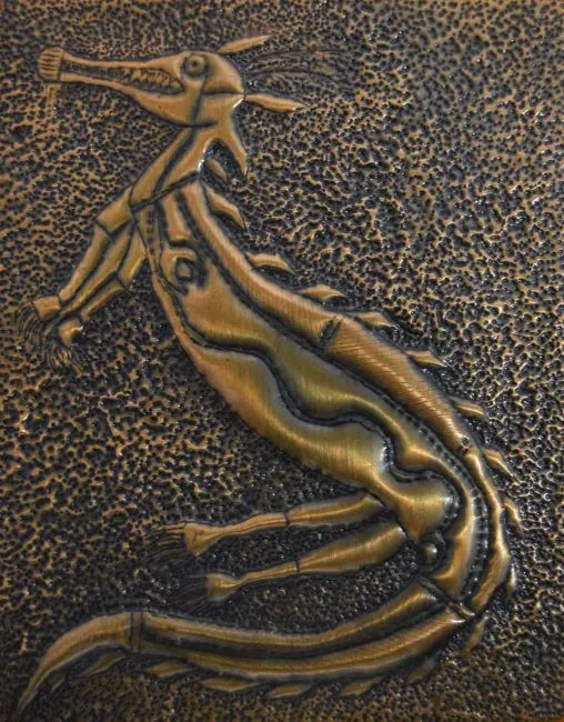 Peterson Nganjmirra, Ngalyod (Rainbow Serpent), copper imprint, 18 x 14 cm