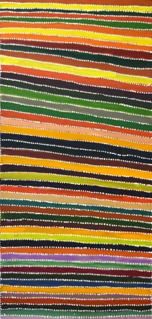 Greeny Purvis, Yam Seed Dreaming, 2005, synthetic polymer paint on linen, 132 x 65cm