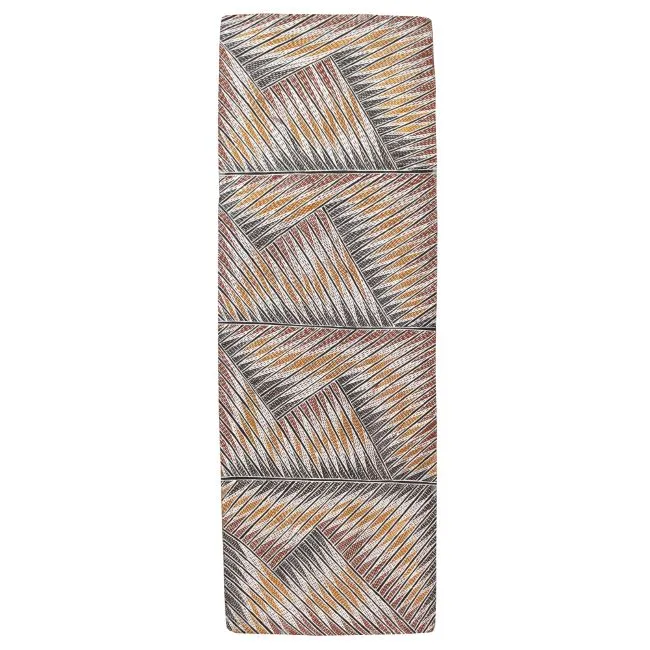 Dhapa 2 Ganambarr, Darra, 2008, natural earth pigments on bark, 131 x 44cm