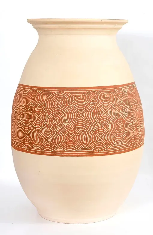 Clive Bidja & Van Vlodrop Atkinson, Hans, Untitled, hand-spun terracotta pot, 74h x 37w x 37d cm
