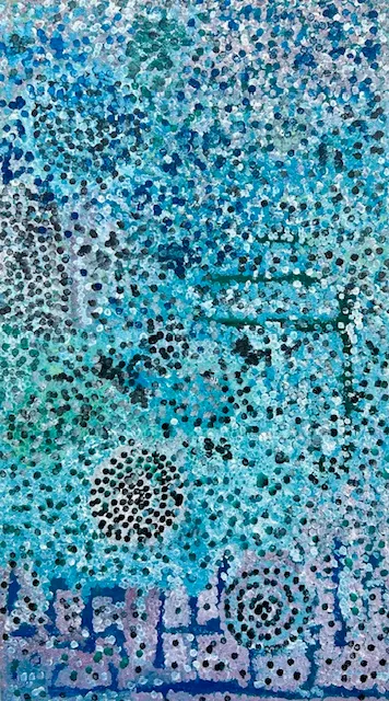 Freddie Purla, My Mother's Country, synthetic polymer paint on canvas, 122 x 83 cm