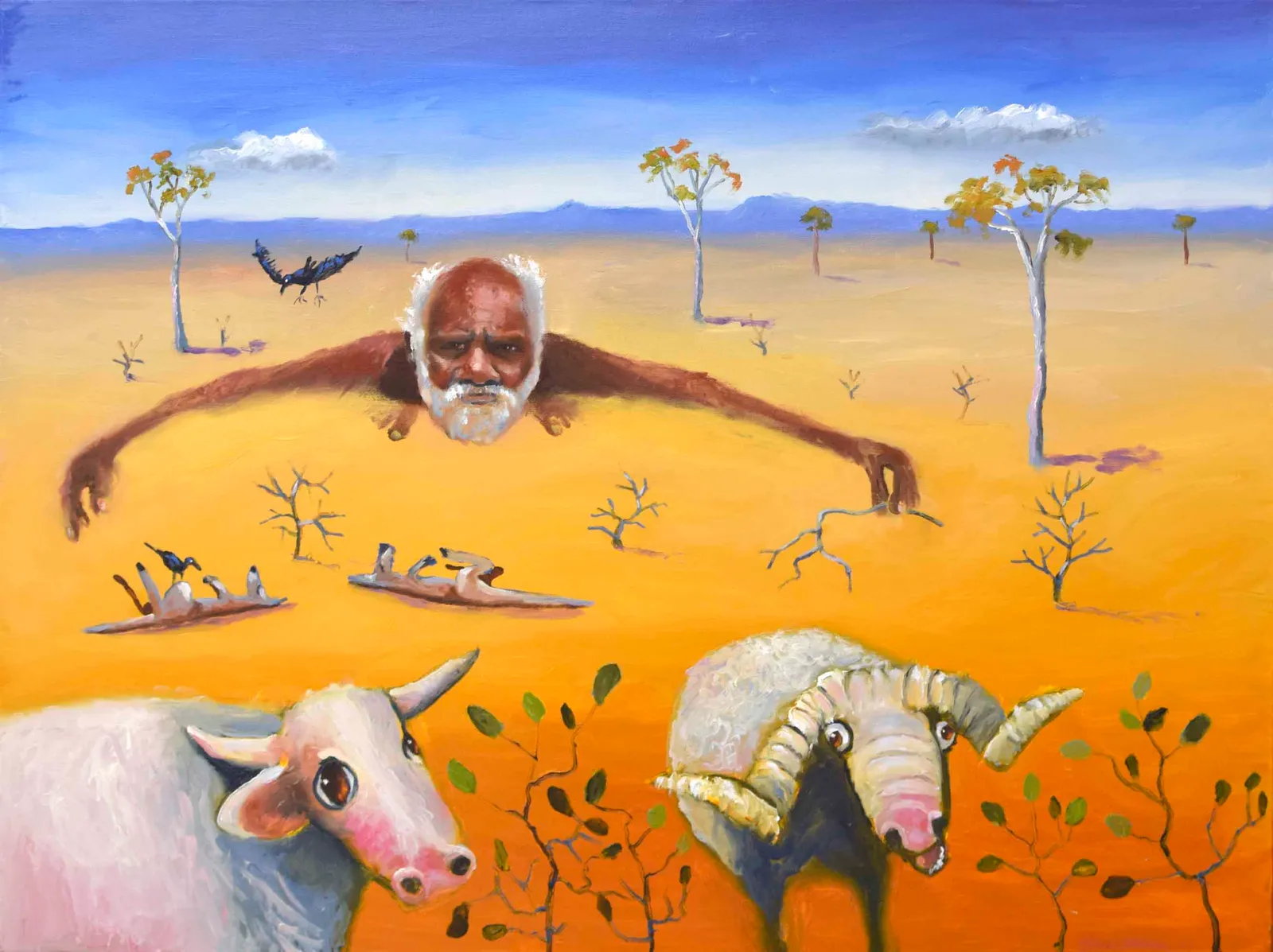 Jacob Karumapuli Stengle, Milerum’s Lament, 2019, oil on Belgian linen, 76 x 102 cm