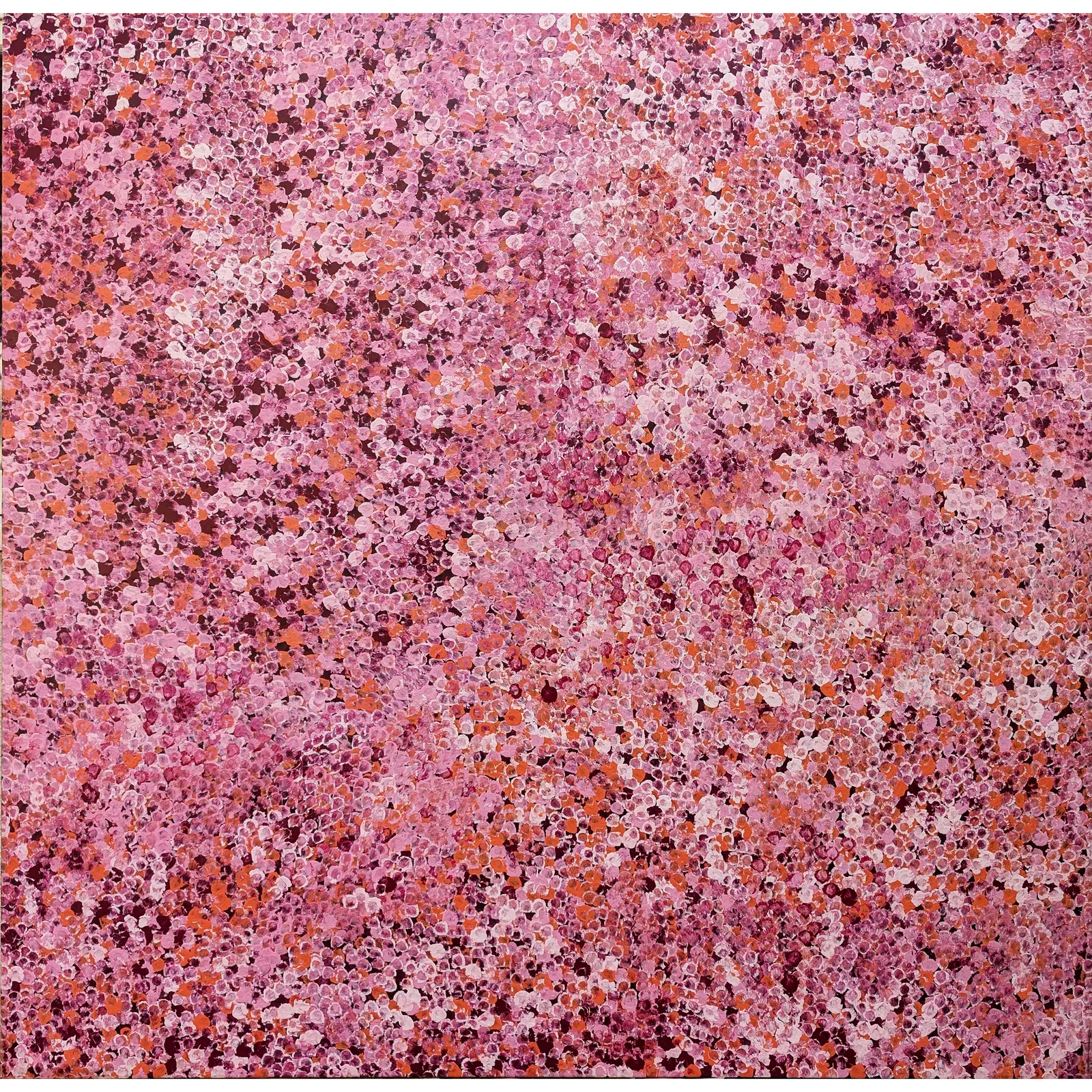 Belinda Golder Kngwarreye, Bush Plum, 2020, synthetic polymer paint on Belgian linen, 150 x 150 cm