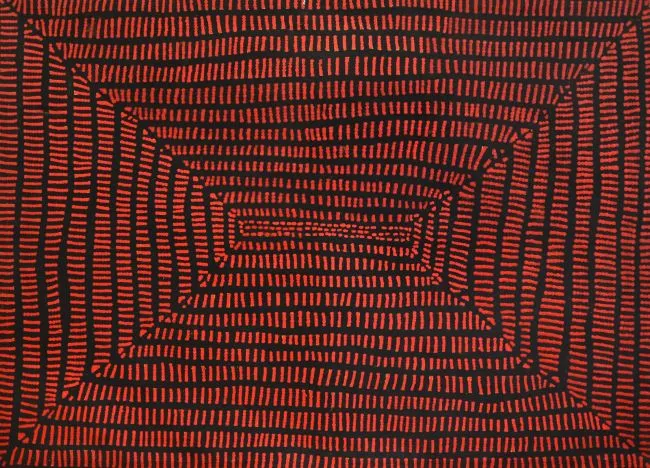 Monica Napaltjarri, Women's Site, synthetic polymer paint on Belgian linen, 120 x 90 cm