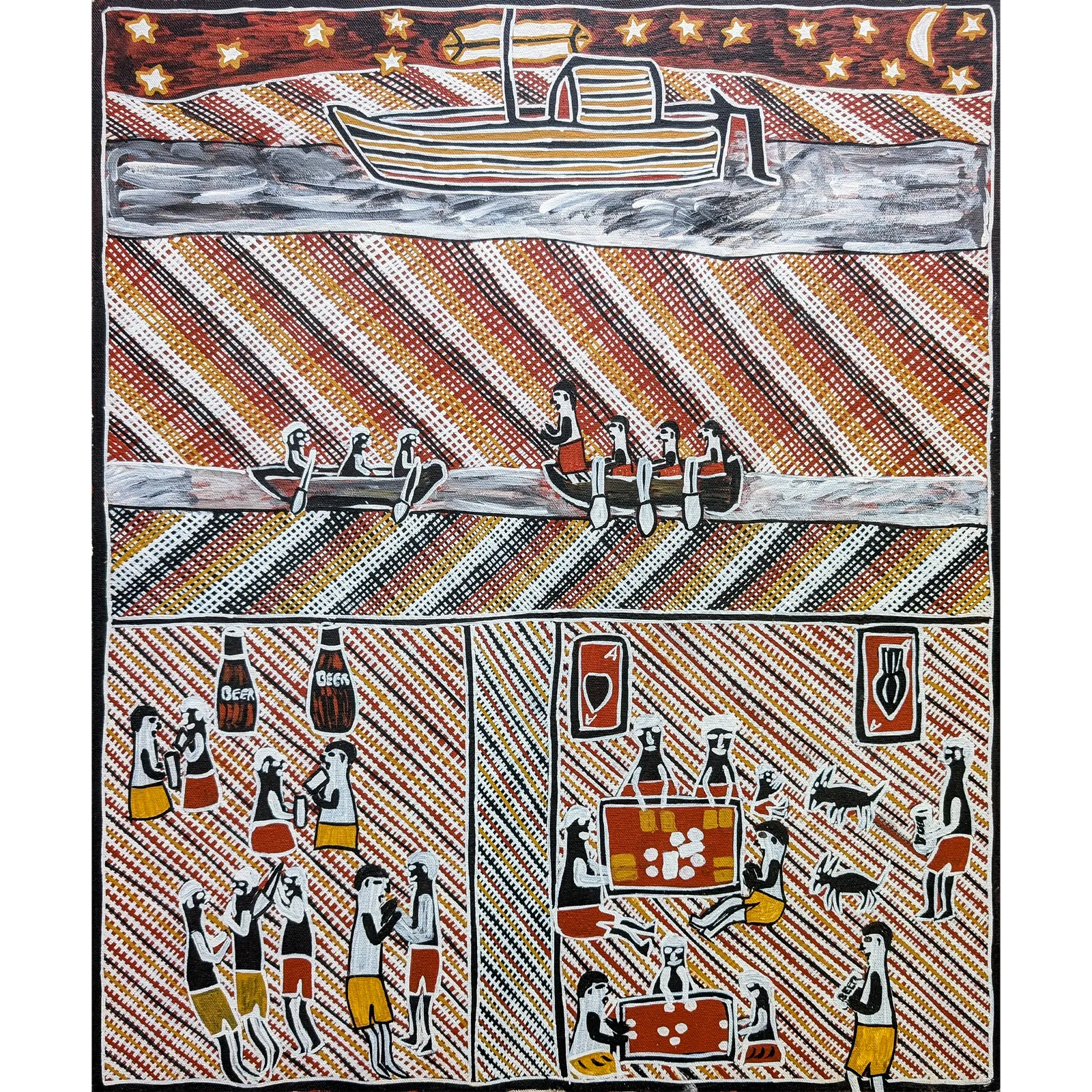 Elizabeth Bambutjmi, Untitled, 1997, synthetic polymer paint on canvas, 60.5 x 50.5 cm
