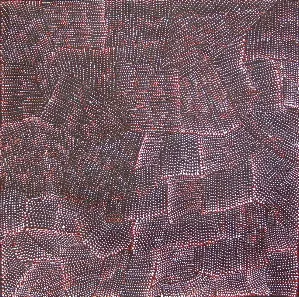 Lily Kelly Napangardi, Sandhills, 2005, synthetic polymer paint on Belgian linen, 91 x 91cm