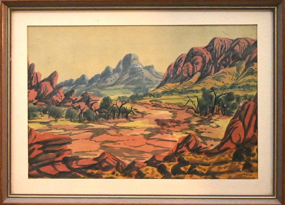 Edwin Pareroultja, Untitled, watercolour on paper, 47.5 x 31.5 cm (image)