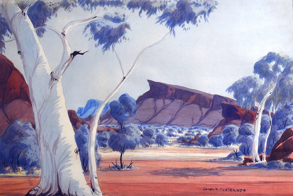 Joshua Ebatarinja, Untitled, watercolour on paper, 51 x 36 cm (image) 66 x 79 cm (frame)