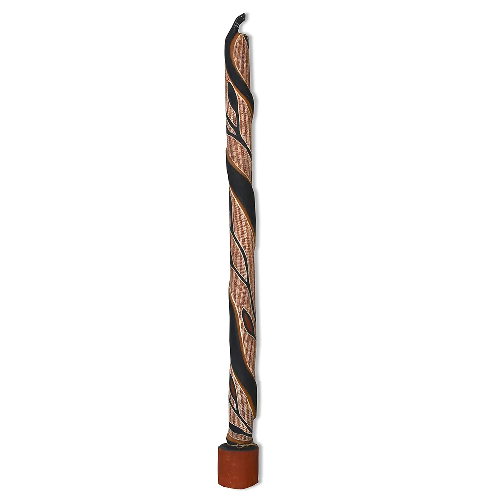 Artist Once Known, Untitled (Central Arnhem Land Carving), 0.198, natural earth pigments on carved wood, 120 cm