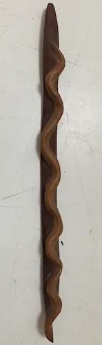 Artist Once Known, Untitled (Snake Sculpture), carved wood, 69 cm long