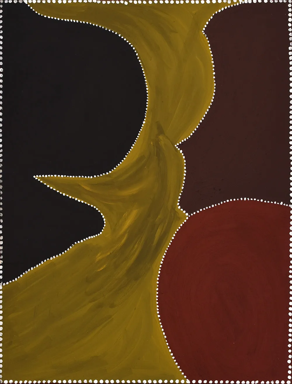 Churchill Cann, Buffalo Hole, 2003, natural earth pigments on canvas, 76 x 100 cm