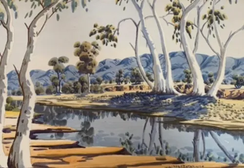 Walter Ebatarinja, Untitled, watercolour on paper, 53 x 35 cm