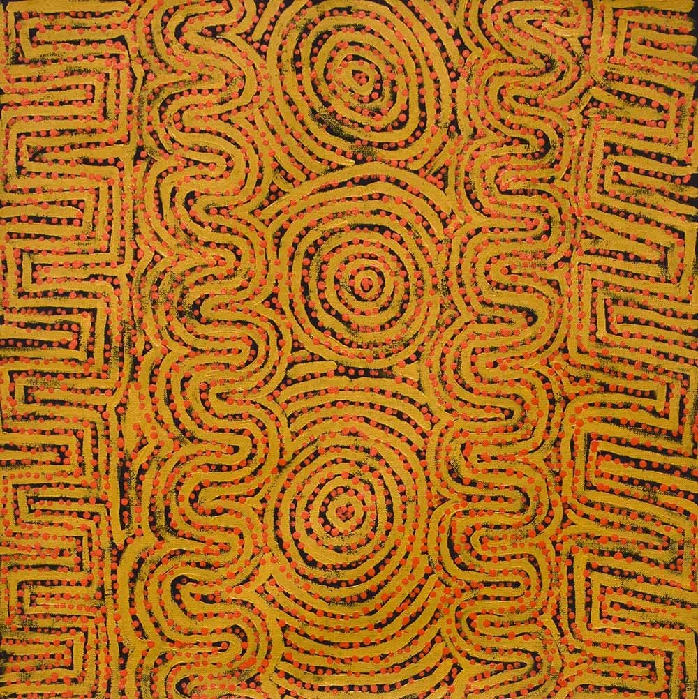 George Ward Tjungurrayi, Tingari, synthetic polymer paint on Belgian linen, 60 x 60 cm