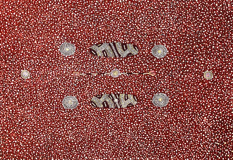 Wenton  Rubuntja, Reconciliation – Men’s Law, 1997, synthetic polymer paint on Belgian linen, 122 x 91 cm