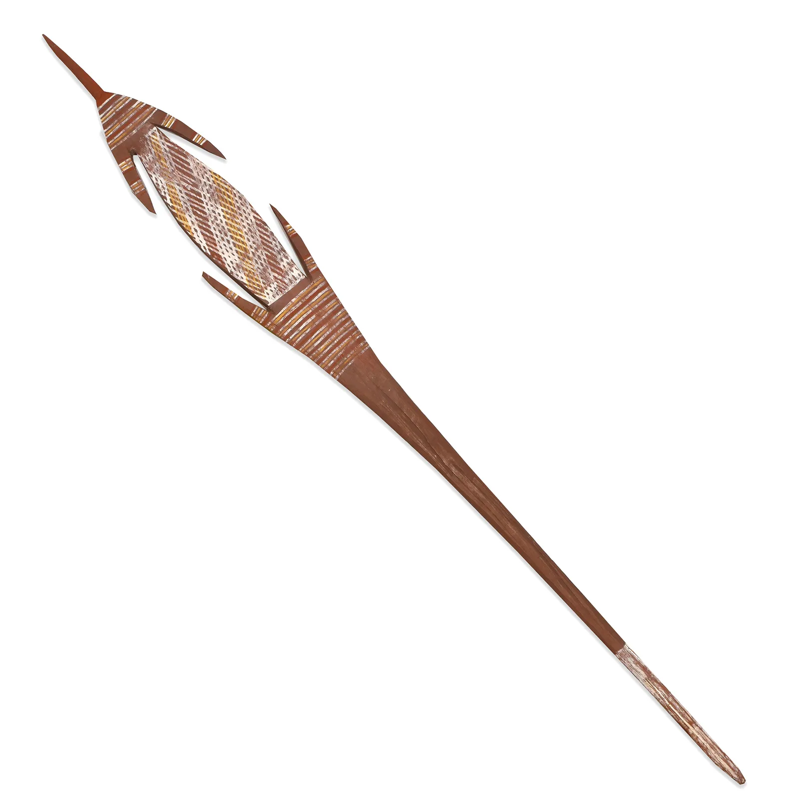 Artist Once Known, Ceremonial Dance Wand, 0.198, natural earth pigments on carved wood, 79 cm