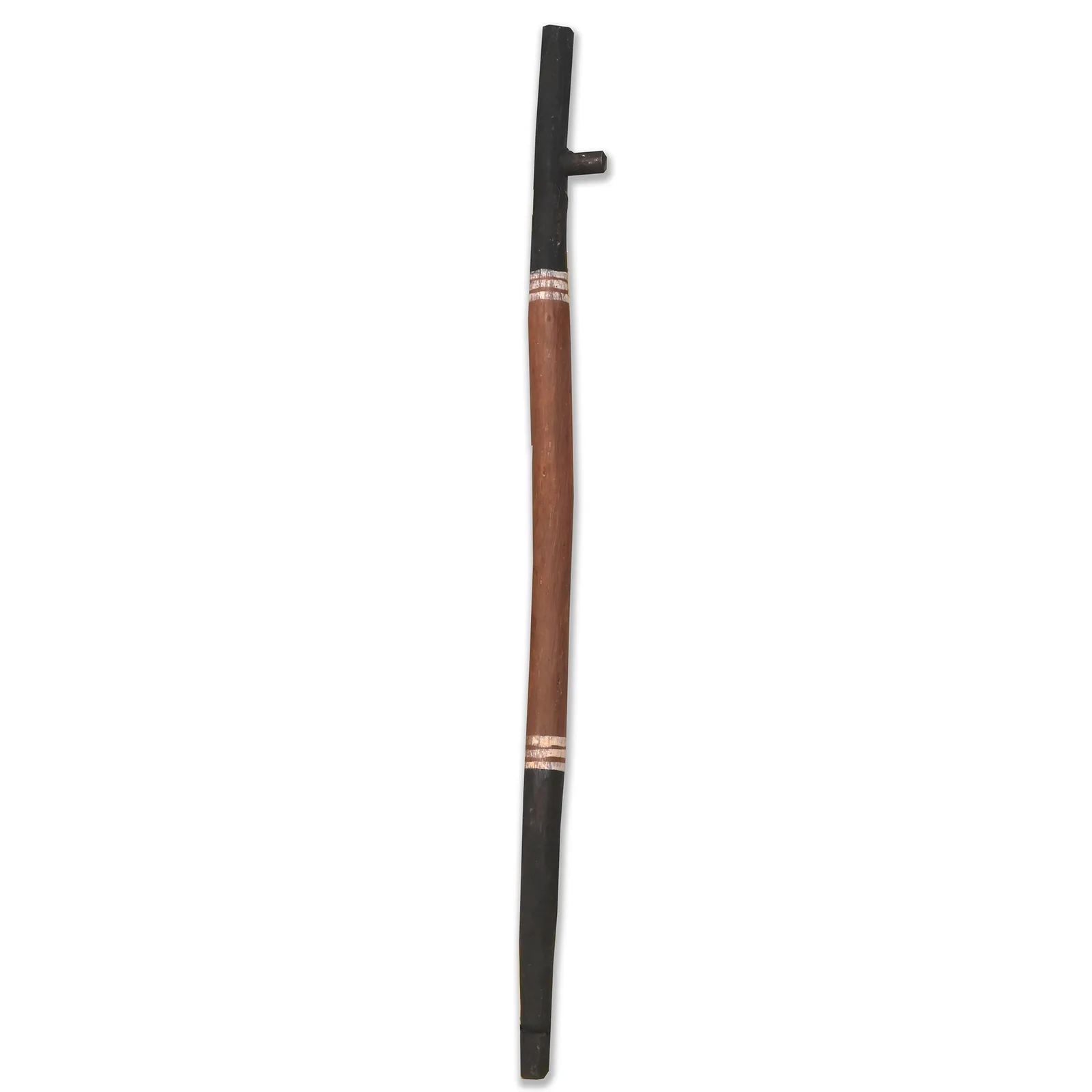 Artist Once Known, Yolngu Pipe – Central Arnhem Land, 0.198, natural earth pigments on carved wood, 66 cm