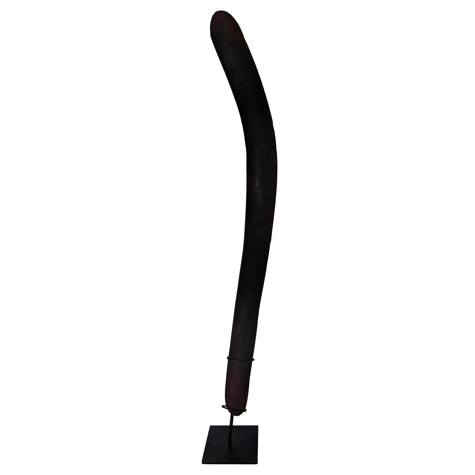 Artist Once Known, A Central Desert Hardwood Killing Boomerang, c.1980, carved wood, 74 cm